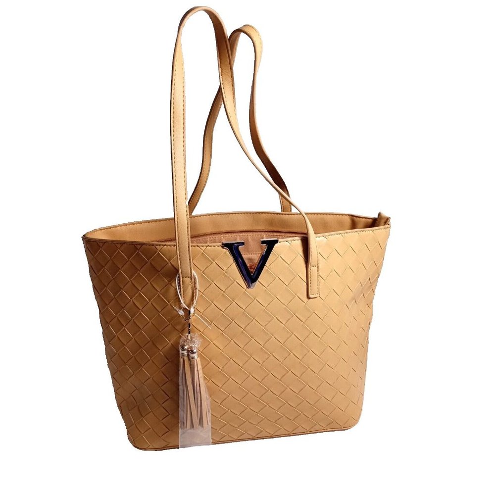 Crossi‎ New York Mustard Yellow Large Shoulder Bag 13" x 11" x 5"